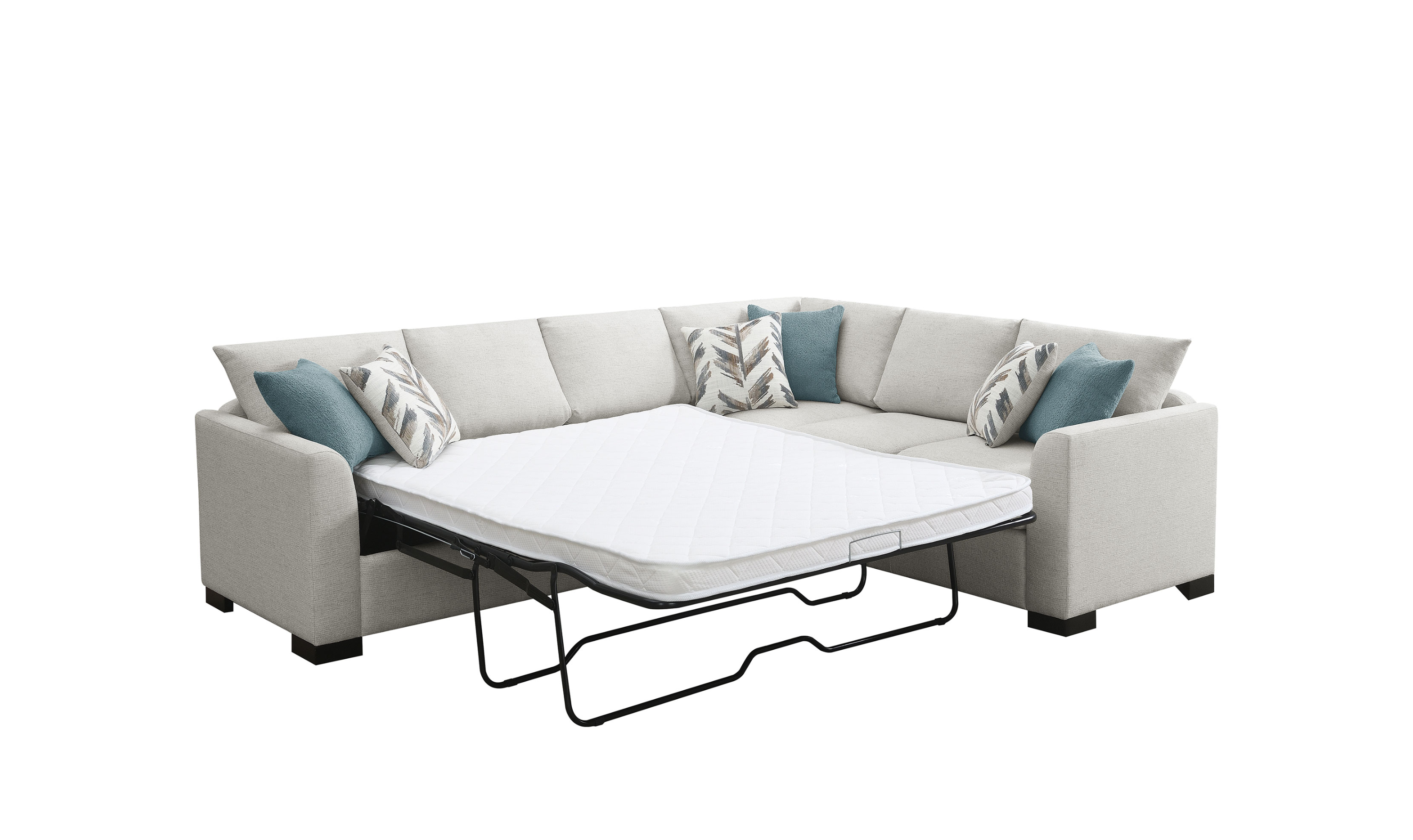 Modern Heritage Ashford Chenille Sleeper Sectional Sofa - Jennifer Furniture