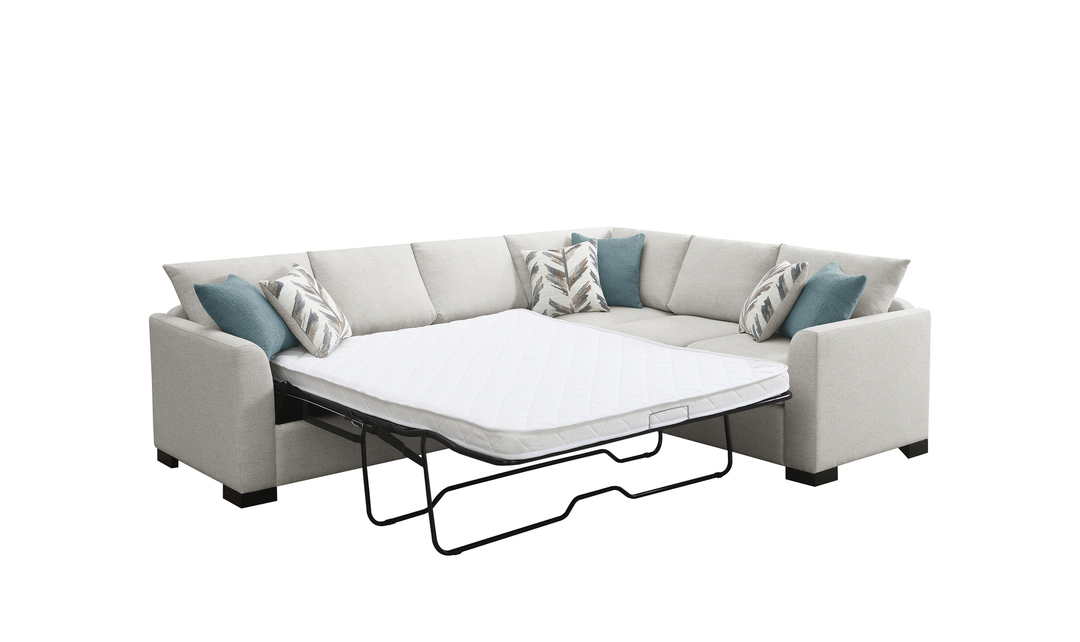 Modern Heritage Ashford Chenille Sleeper Sectional Sofa - Jennifer Furniture