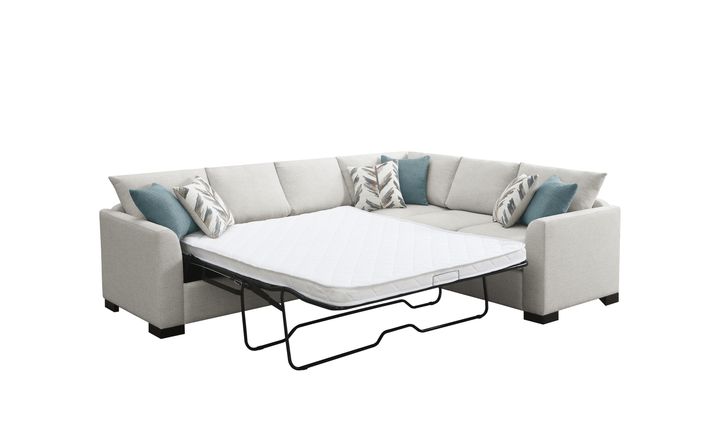 Modern Heritage Ashford Chenille Sleeper Sectional Sofa - Jennifer Furniture