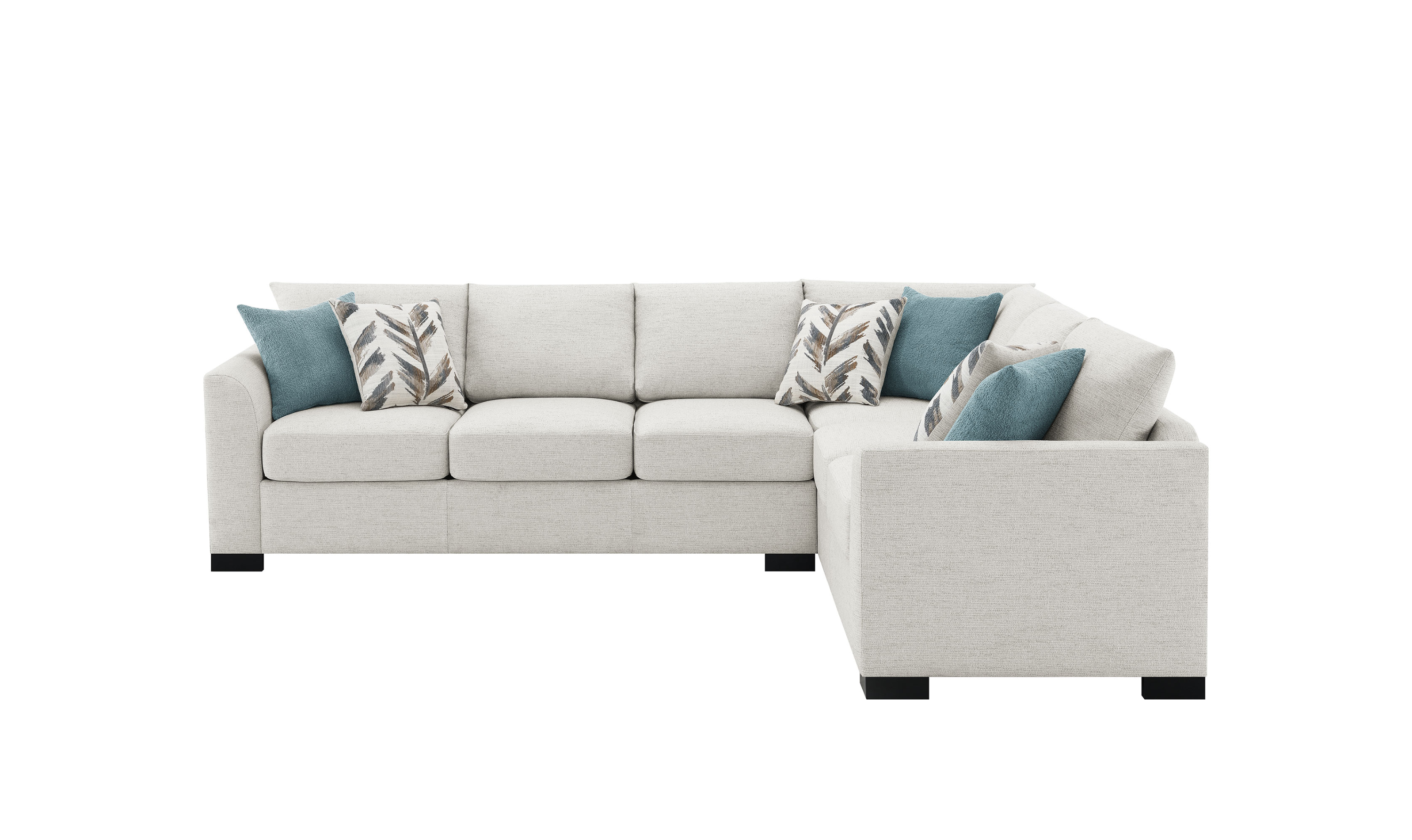 Modern Heritage Ashford Chenille Sleeper Sectional Sofa - Jennifer Furniture