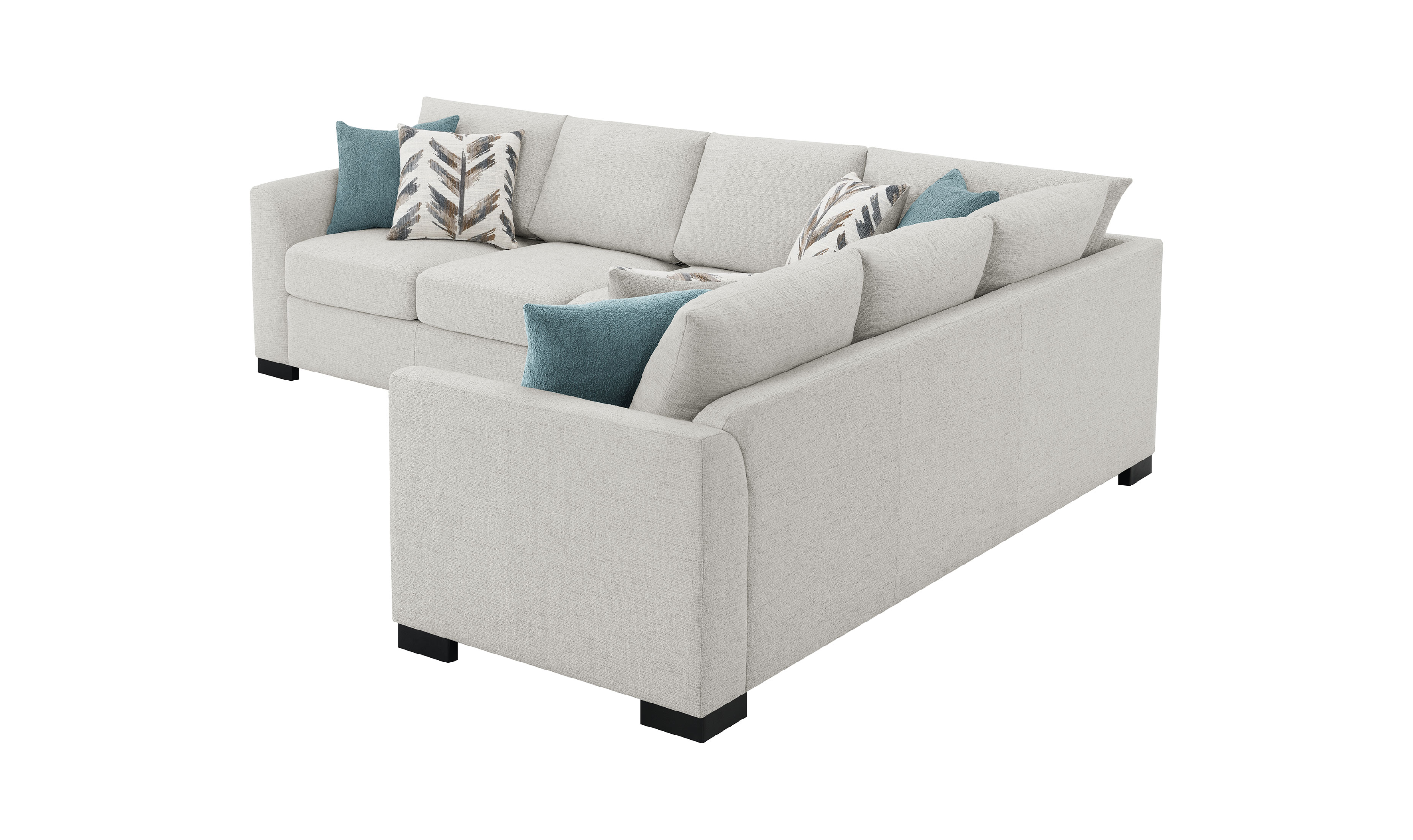 Modern Heritage Ashford Chenille Sleeper Sectional Sofa - Jennifer Furniture