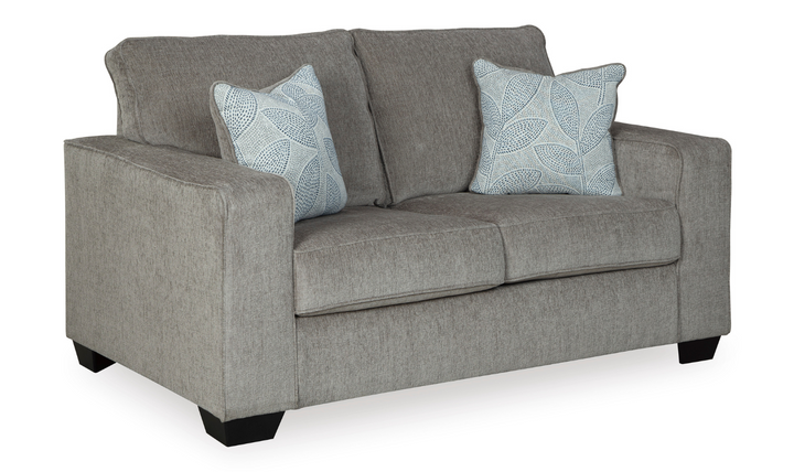 Ashley Altari Stationary Fabric Loveseat with 2 Pillows-Jennifer Furniture 