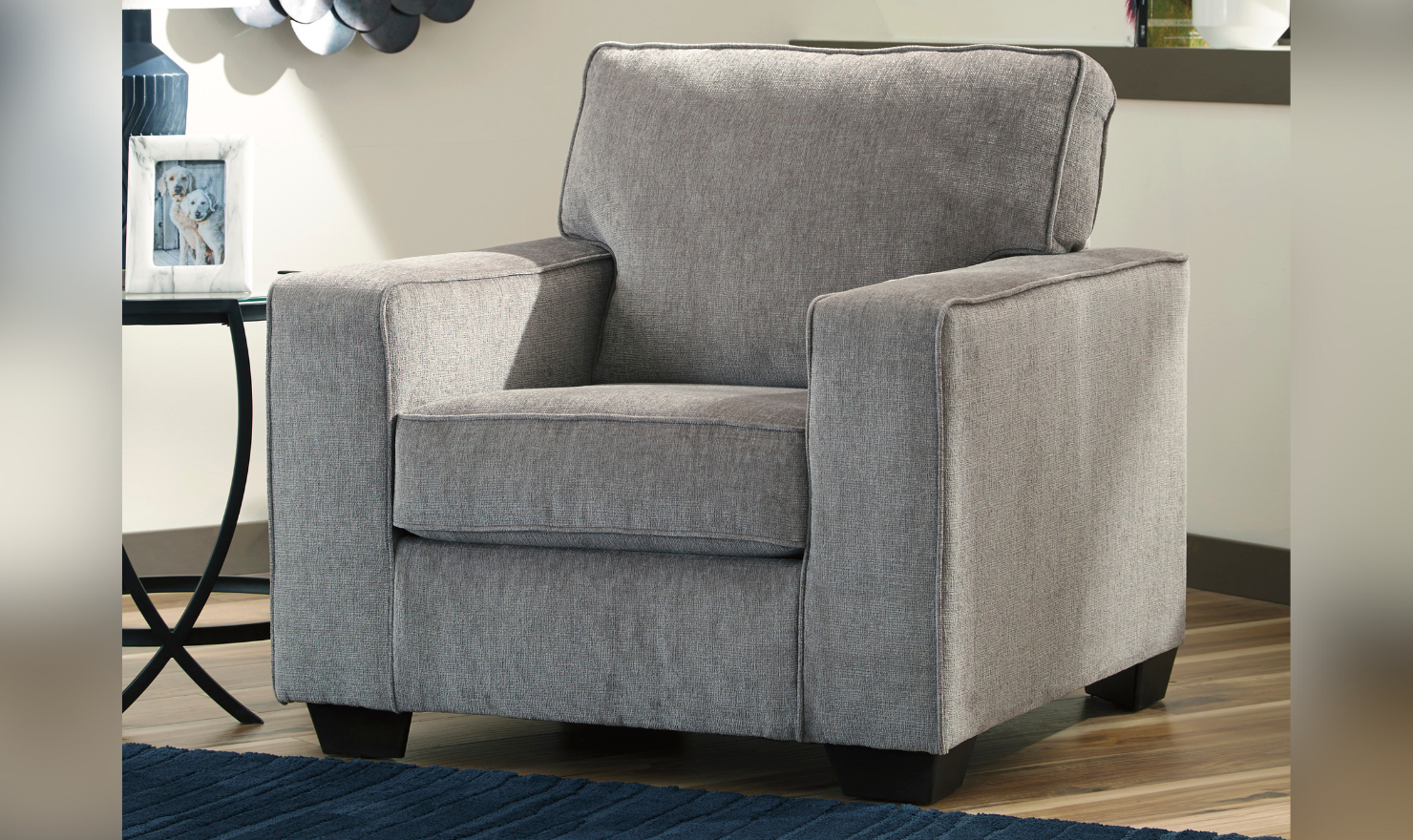 Ashley Altari Fabric Wooden Chair with Track Arms & Cushion Back-Jennifer Furniture 
