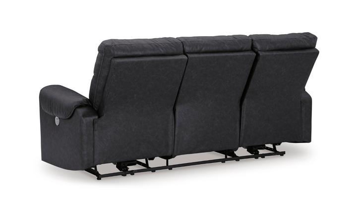 Ashley  Axtellton 3-Seater Carbon Leather Power Reclining Sofa-Jennifer Furniture