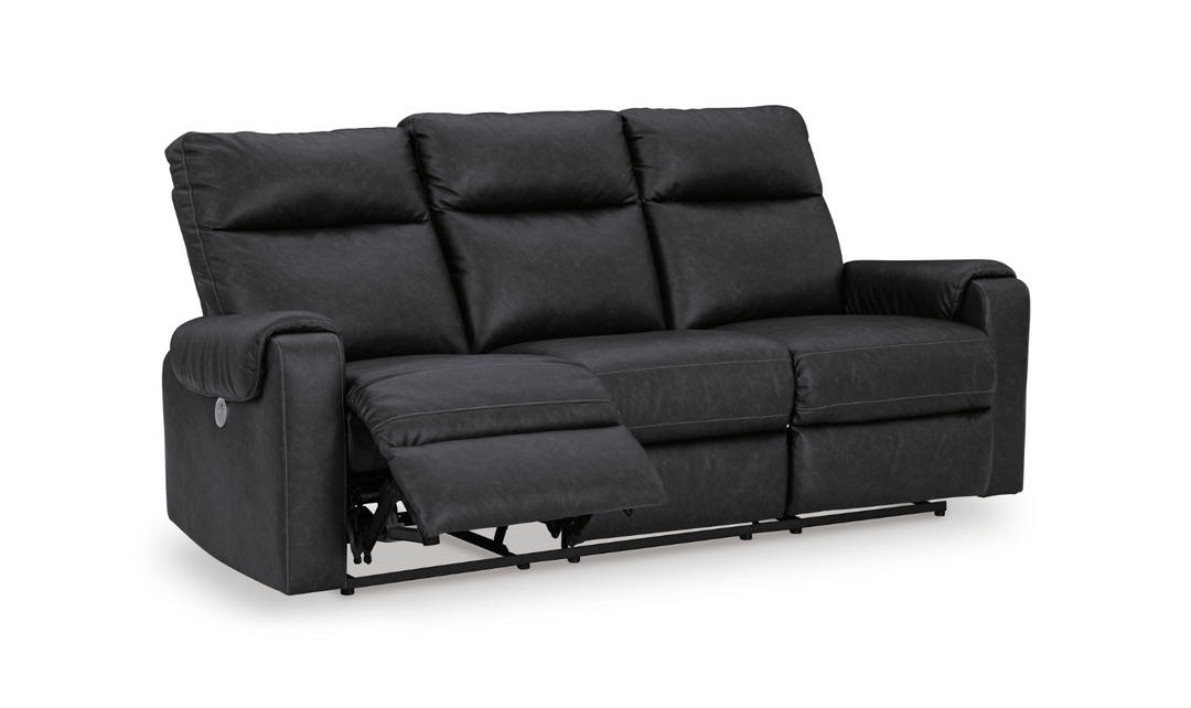 Ashley  Axtellton 3-Seater Carbon Leather Power Reclining Sofa-Jennifer Furniture