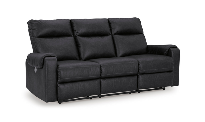 Ashley  Axtellton 3-Seater Carbon Leather Power Reclining Sofa-Jennifer Furniture