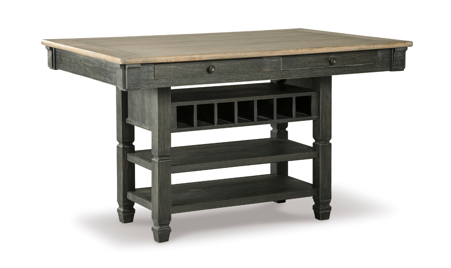 Ashley Bolanburg Counter Height 4-Seater Dining Set with 4 Drawers-Jennifer Furniture