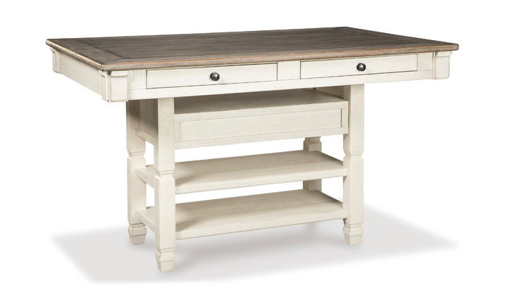 Ashley Bolanburg Counter Height 4-Seater Dining Set with 4 Drawers-Jennifer Furniture