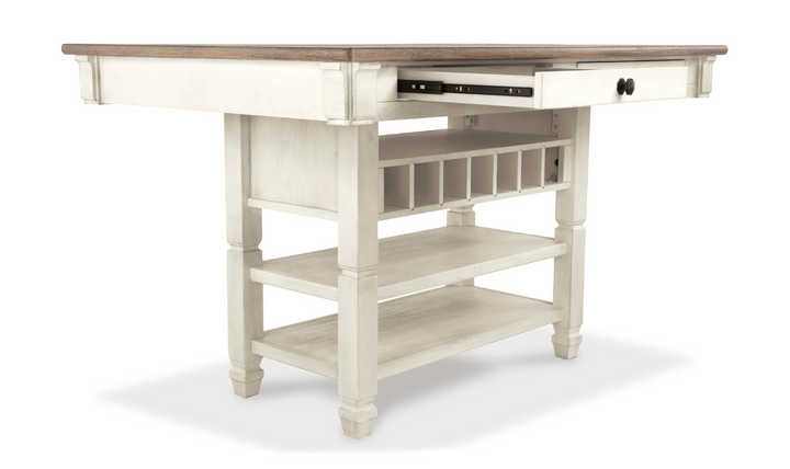 Ashley Bolanburg Counter Height 4-Seater Dining Set with 4 Drawers-Jennifer Furniture