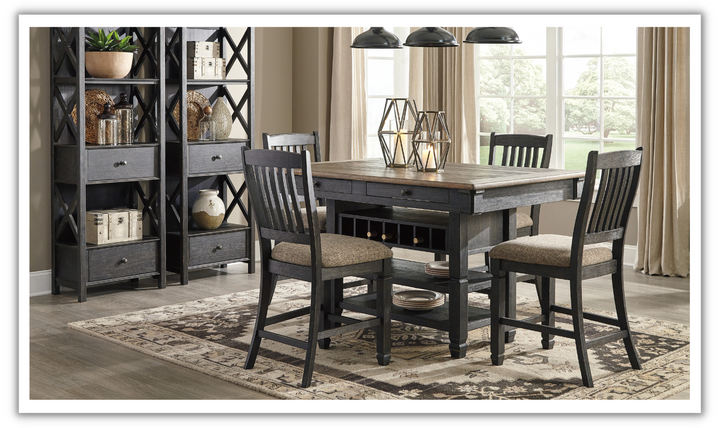 Ashley Bolanburg Counter Height 4-Seater Dining Set with 4 Drawers-Jennifer Furniture