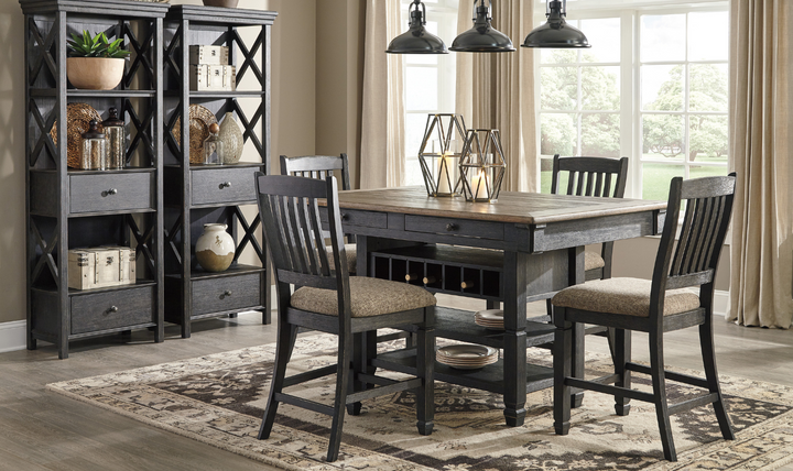 Ashley Bolanburg Counter Height 4-Seater Dining Set with 4 Drawers-Jennifer Furniture