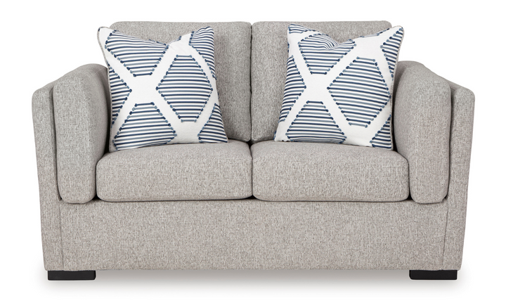 Ashley Evansley Fabric Loveseat With Reversible Cushions-Jennifer Furniture