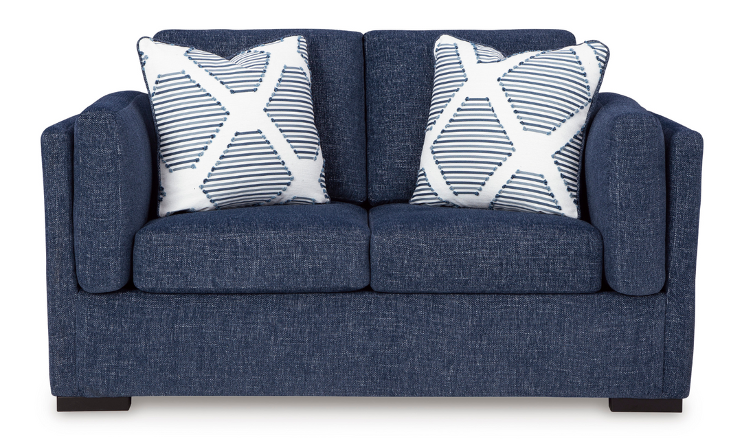 Ashley Evansley Fabric Loveseat With Reversible Cushions-Jennifer Furniture