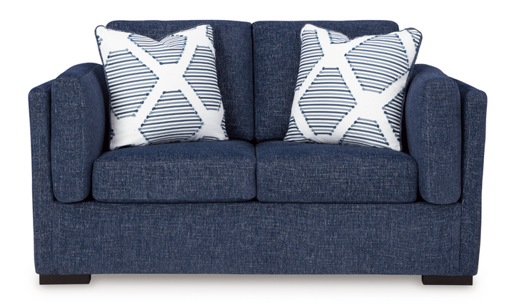 Ashley Evansley Fabric Loveseat With Reversible Cushions-Jennifer Furniture