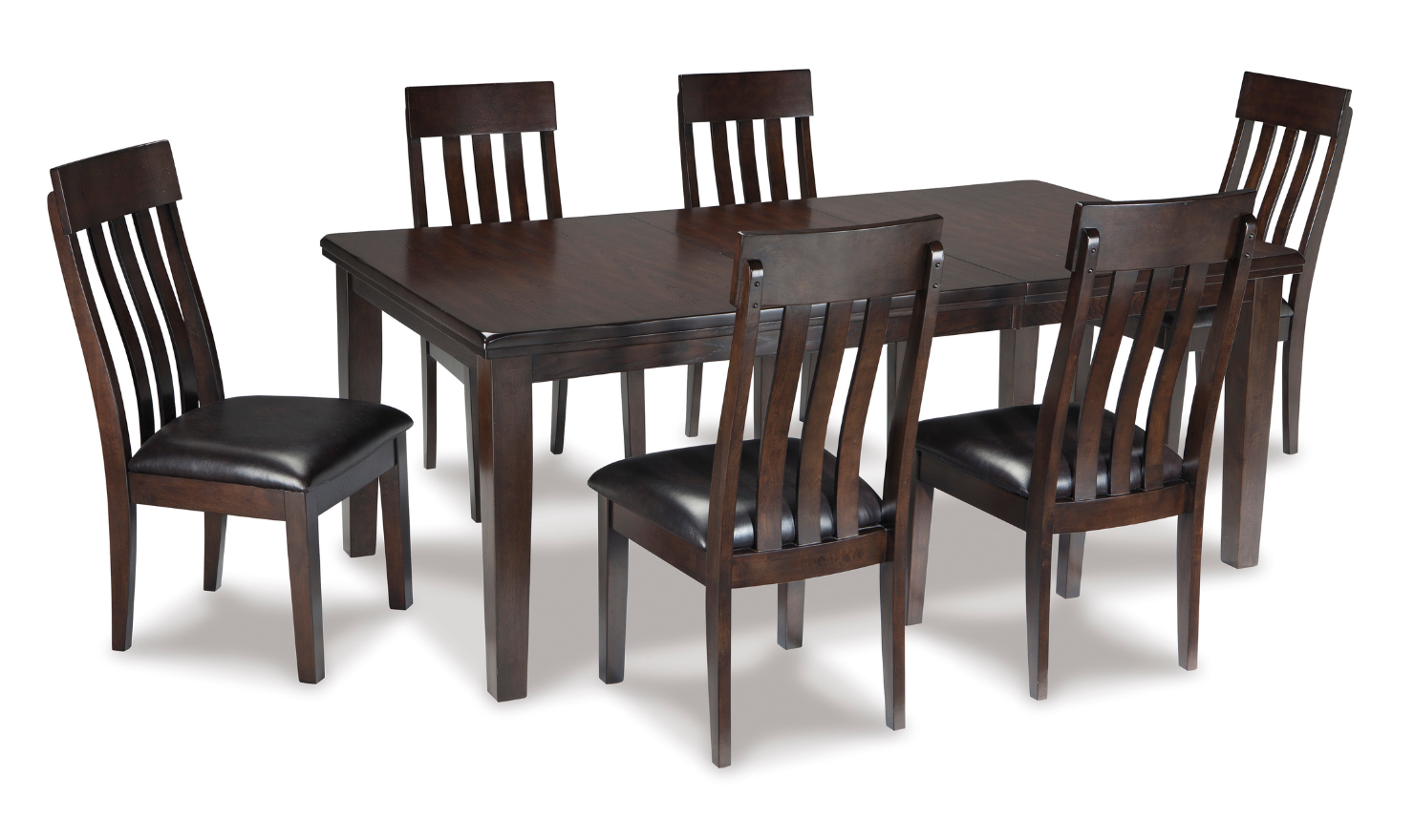 Ashley Haddigan 6-Seater Dining Set in Dark Brown-Jennifer Furniture 