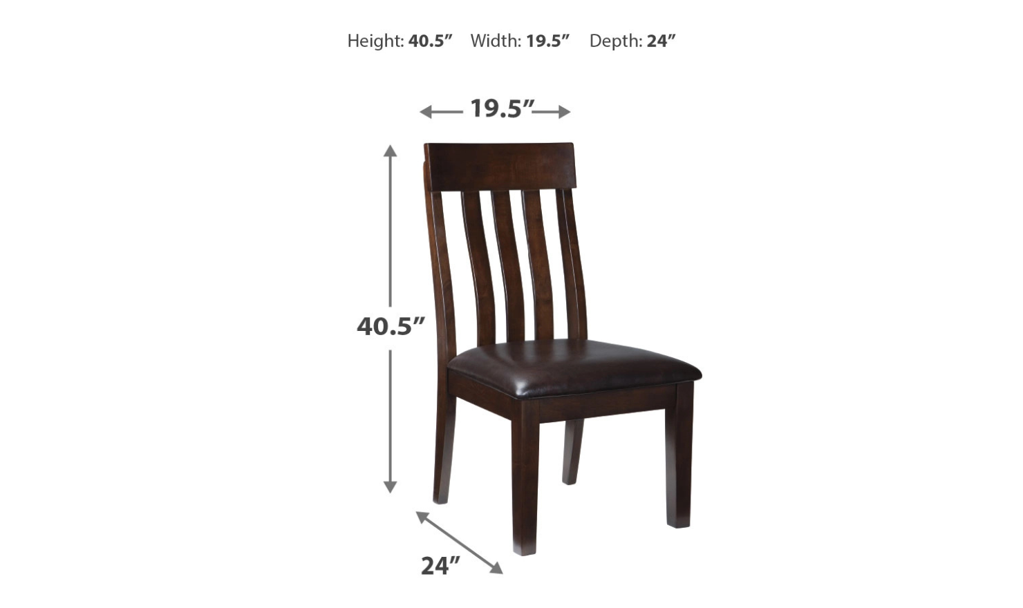 Ashley Haddigan 6-Seater Dining Set in Dark Brown-Jennifer Furniture 