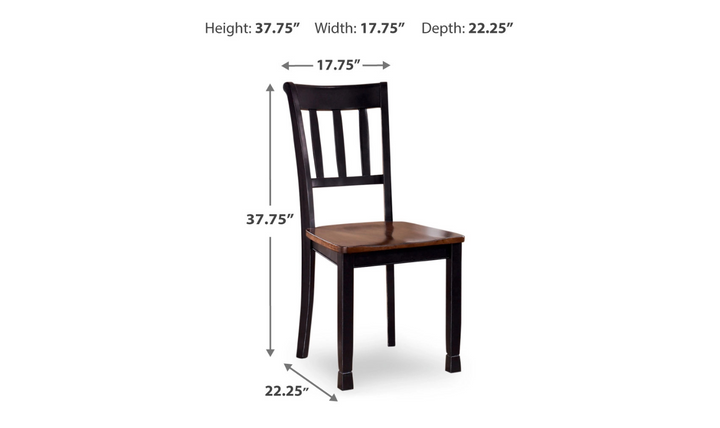 Ashley Orla Wooden Dining Chairs  (2 pc)-Jennifer Furniture