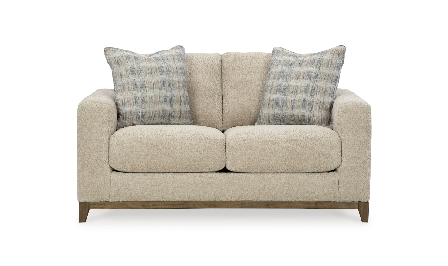 Ashley  Parklynn Stationary Fabric Living Room Set in Light Brown-Jennifer Furniture