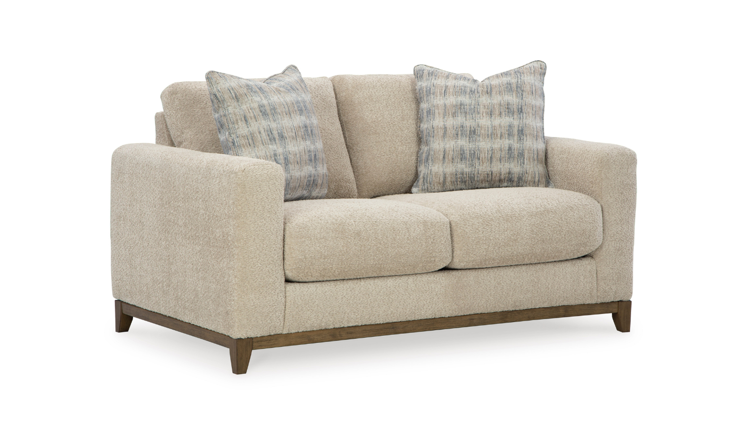 Ashley  Parklynn Stationary Fabric Living Room Set in Light Brown-Jennifer Furniture