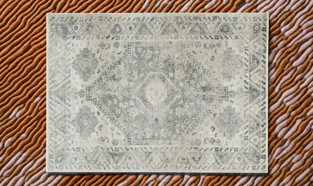 Modern Heritage Precia Traditional Large Rug in Gray and Cream