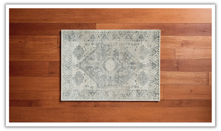 Ashley  Precia Traditional Medium Rug in Gray and Cream-Jennifer Furniture 