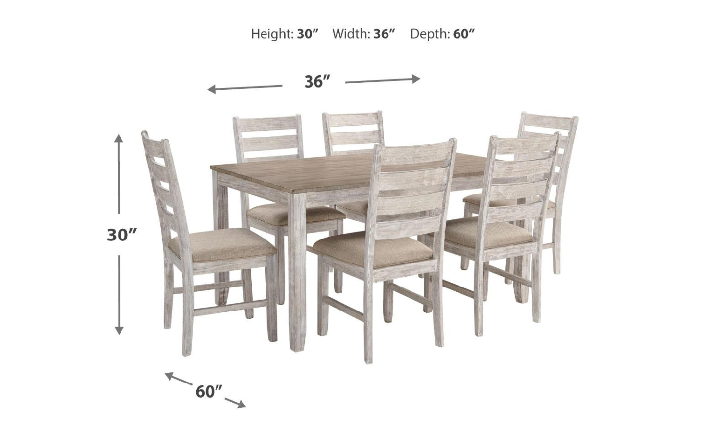 Ashley  Skempton 7 Pieces Dining Room Set-Jennifer Furniture