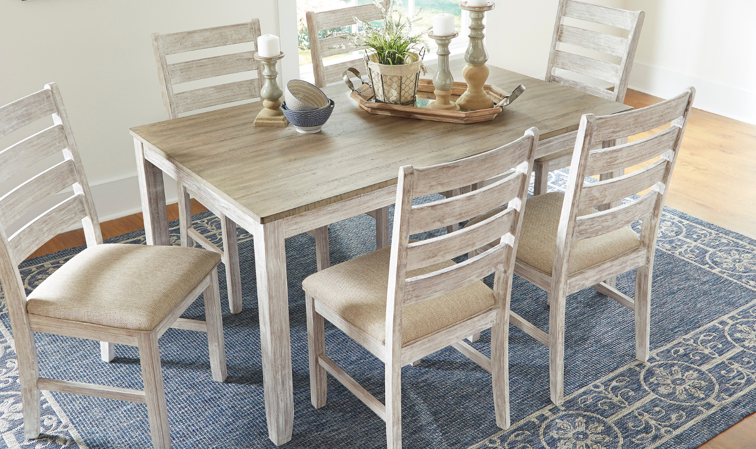 Ashley  Skempton 7 Pieces Dining Room Set-Jennifer Furniture