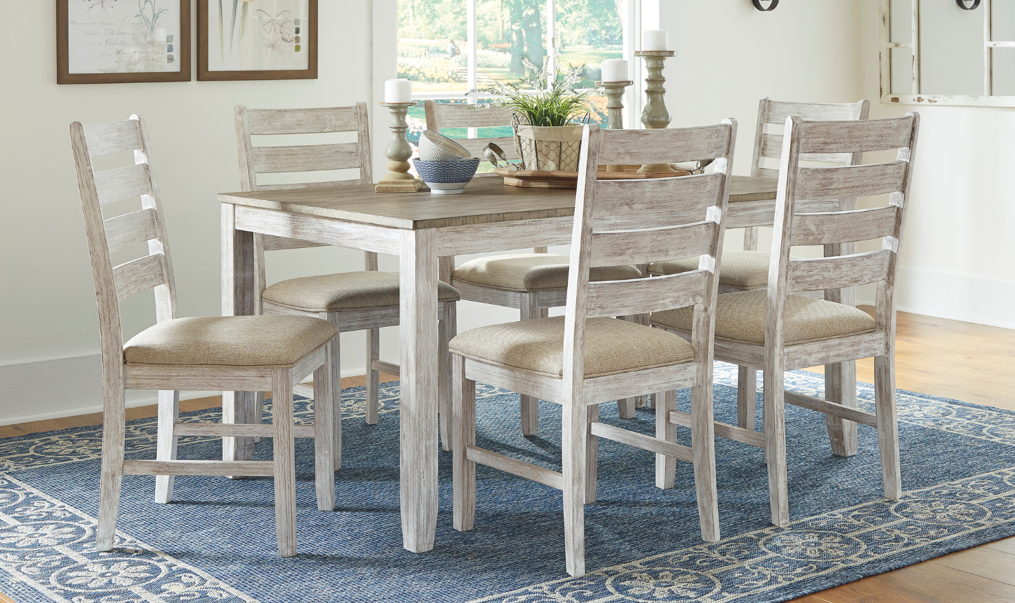 Ashley  Skempton 7 Pieces Dining Room Set-Jennifer Furniture