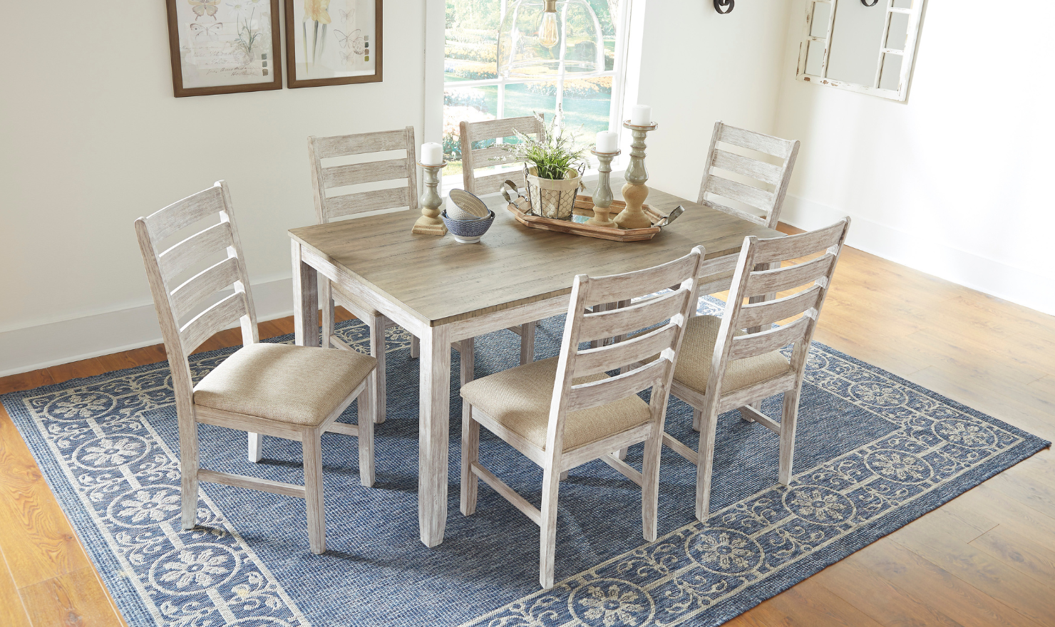 Ashley  Skempton 7 Pieces Dining Room Set-Jennifer Furniture
