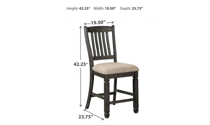 Ashley Bolanburg Upholstered Counter Height Barstool (2/CN)-Jennifer Furniture