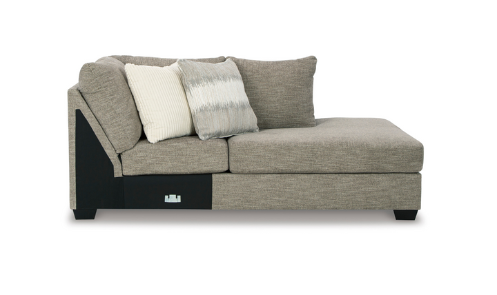 Modern Heritage Creswell 2-Piece Polyester Sectional with Chaise in Stone