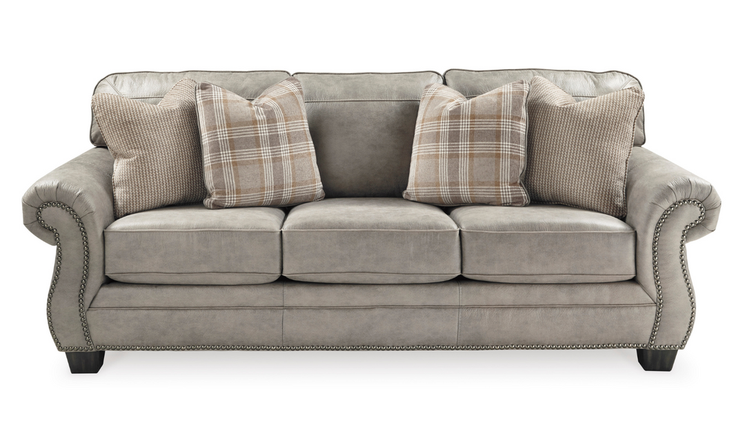 Ashley Olsberg 3-Seater Fabric Sofa in Light Gray-Jennifer Furniture