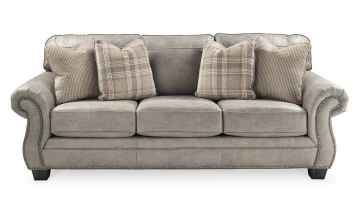Ashley Olsberg 3-Seater Fabric Sofa in Light Gray-Jennifer Furniture