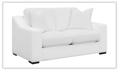 Buy Ashlyn Upholstered Living Romm Set in White Online at Jennifer Furniture