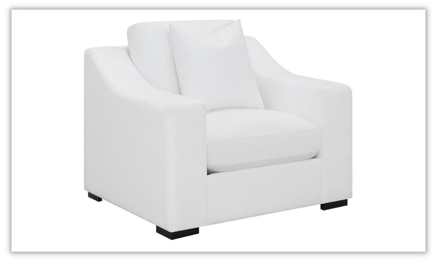 Buy Ashlyn Upholstered Living Romm Set in White Online at Jennifer Furniture