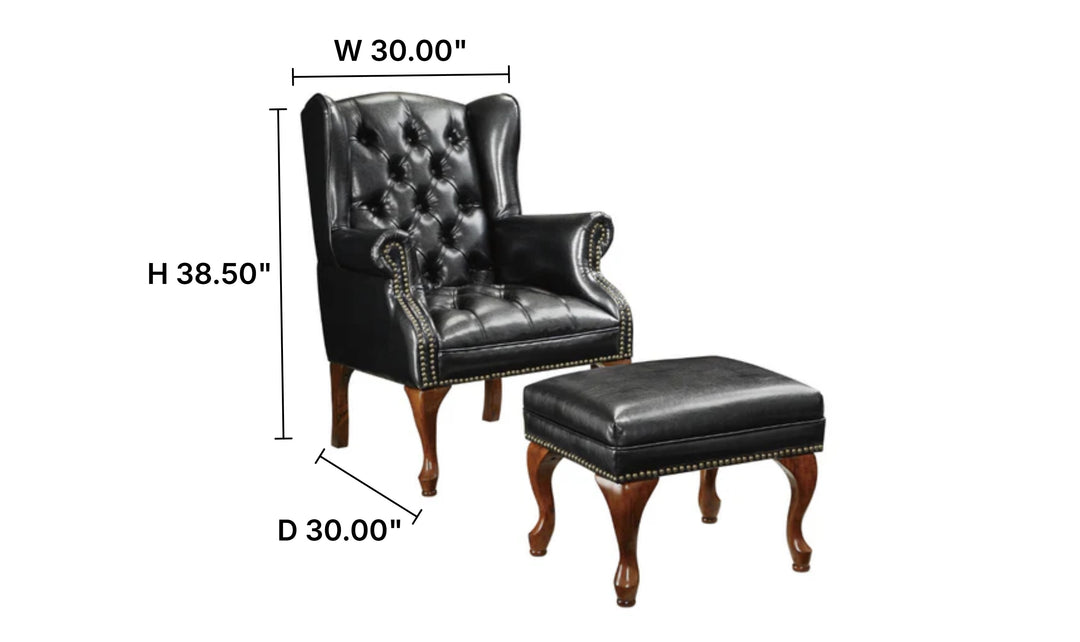 Athena Accent Chair in black