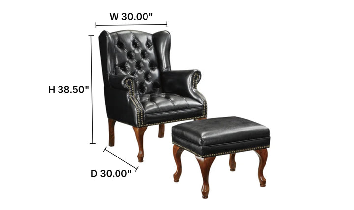Athena Accent Chair in black