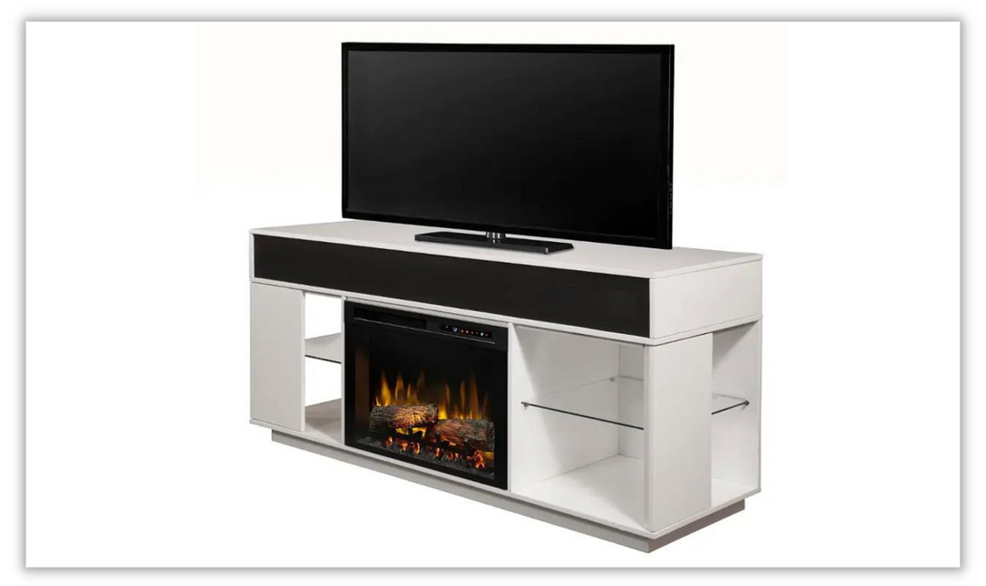 Audio Flex TV Console with Electric Free Standing Fireplace