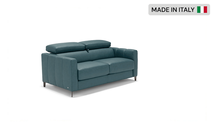 Avelina 2 Seater Leather Sleeper Sofa with Adjustable Headrest