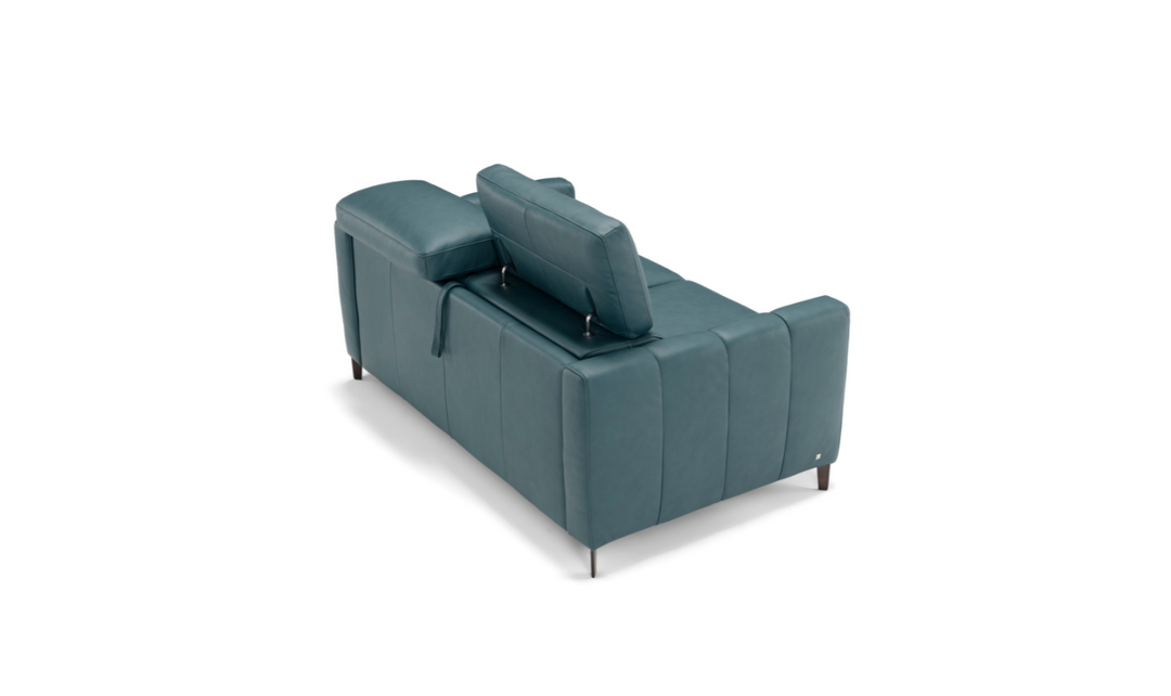 Avelina 2 Seater Leather Sleeper Sofa with Adjustable Headrest