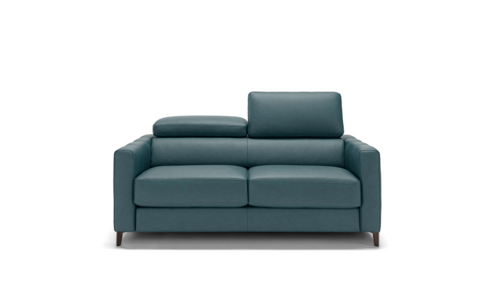 Avelina 2 Seater Leather Sleeper Sofa with Adjustable Headrest