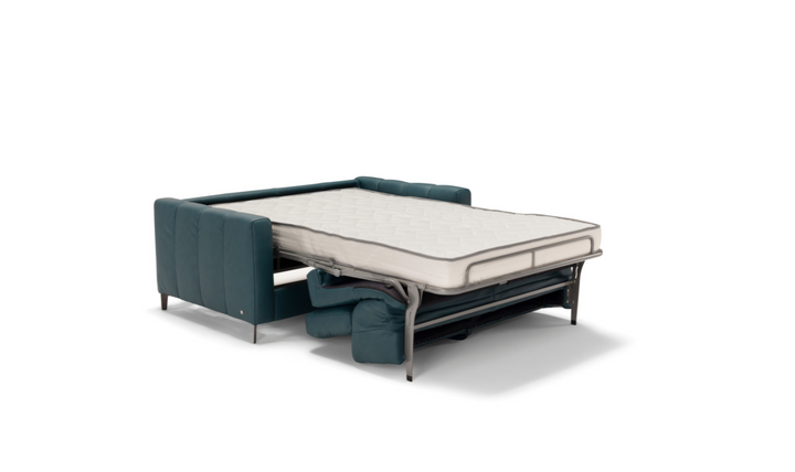 Avelina 2 Seater Leather Sleeper Sofa with Adjustable Headrest