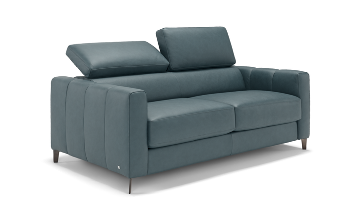 Avelina 2 Seater Leather Sleeper Sofa with Adjustable Headrest-Jennifer Furniture