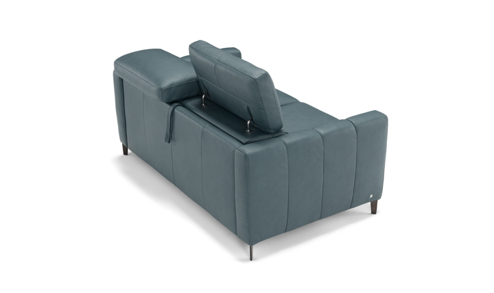 Avelina 2 Seater Leather Sleeper Sofa with Adjustable Headrest-Jennifer Furniture