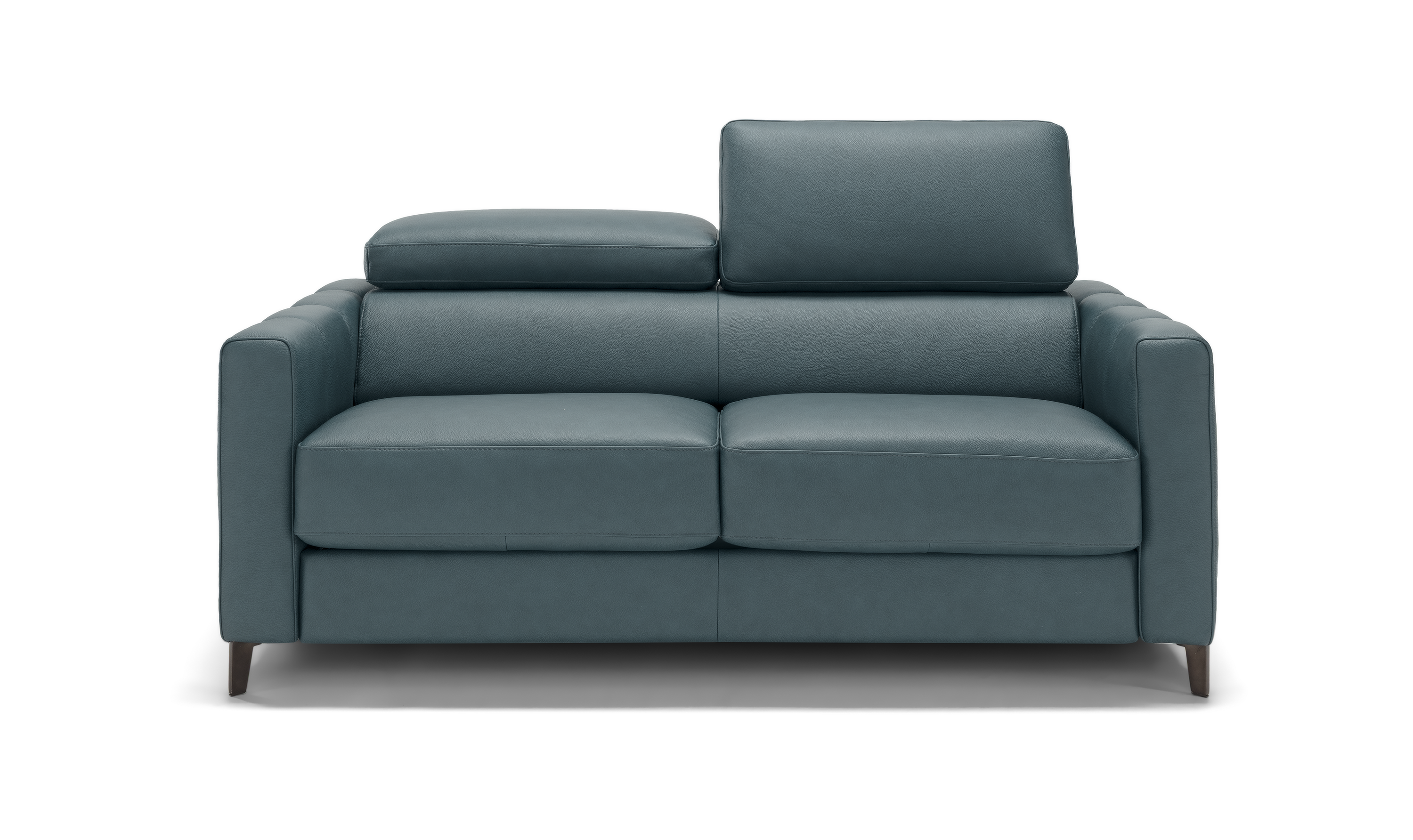 Avelina 2 Seater Leather Sleeper Sofa with Adjustable Headrest-Jennifer Furniture