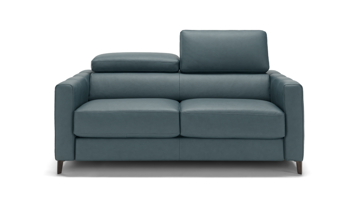 Avelina 2 Seater Leather Sleeper Sofa with Adjustable Headrest-Jennifer Furniture