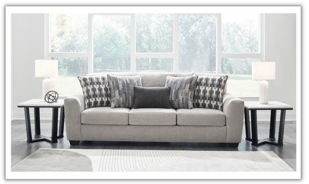 Modern Heritage Avenal Park 3-Seater Fabric Sofa With Box Cushions