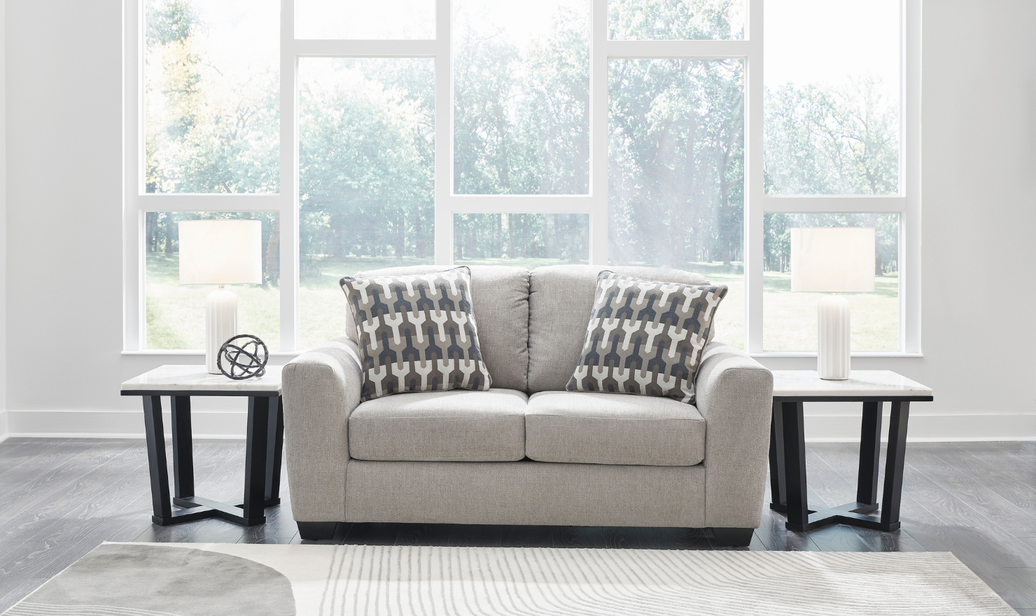 Modern Heritage Avenal Park Flannel Fabric Living Room Set (2 Pcs / 3 Pcs)