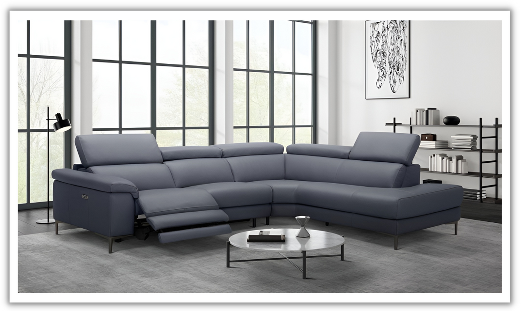 Buy Axel L Shaped Leather Sectional with Power Recliner Online Jennifer Furniture