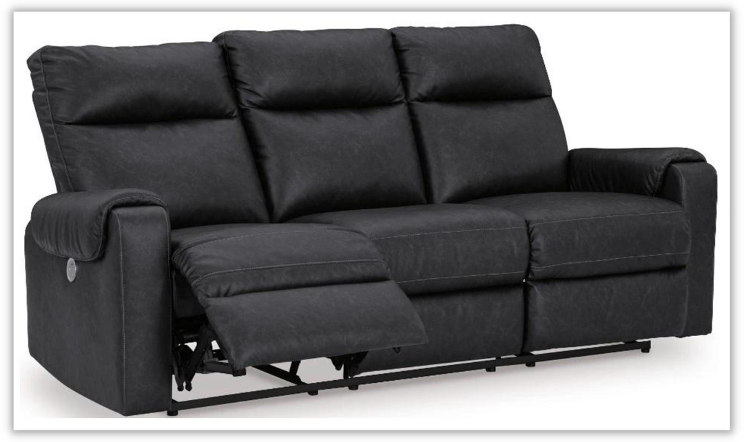 Modern Heritage Axtellton 3-Seater Carbon Leather Power Reclining Sofa